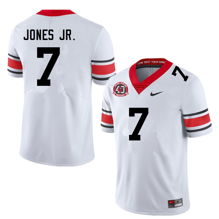 Georgia Bulldogs #7 Marvin Jones Jr. College Football Jerseys Sale-40th Anniversary